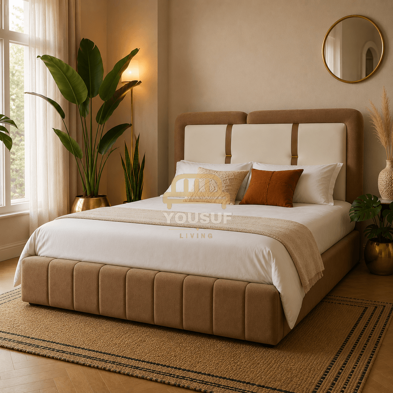 Two-Tone Panel Bed