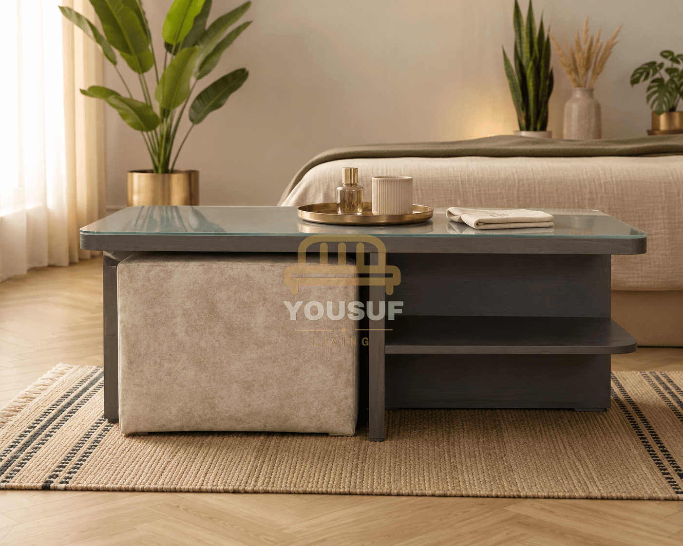 Nesting Ottoman Coffee Table