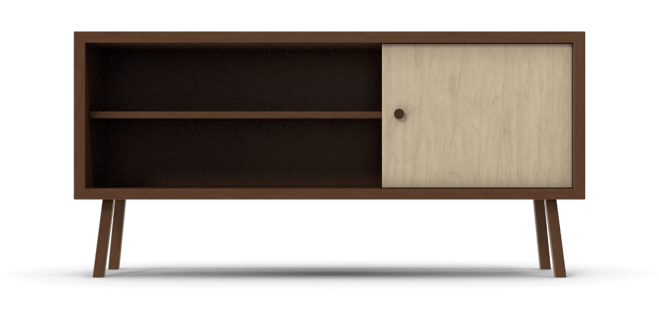 Console in Walnut Brown finish